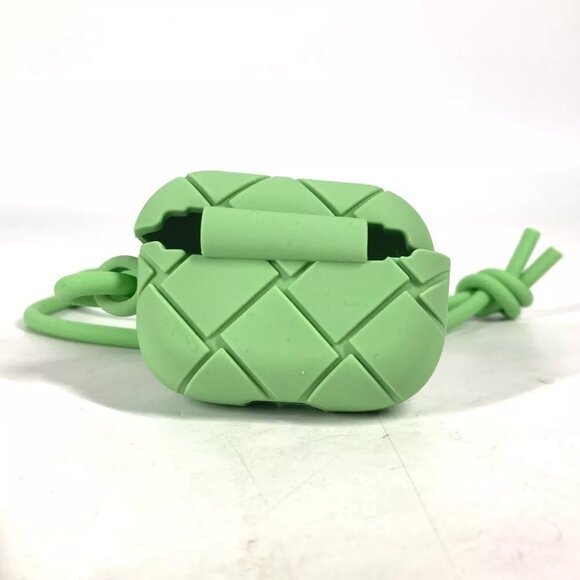 BOTTEGA VENETA Airpods Apple Intrecciato Earphone case rubber Green Unused - Picture 5 of 14